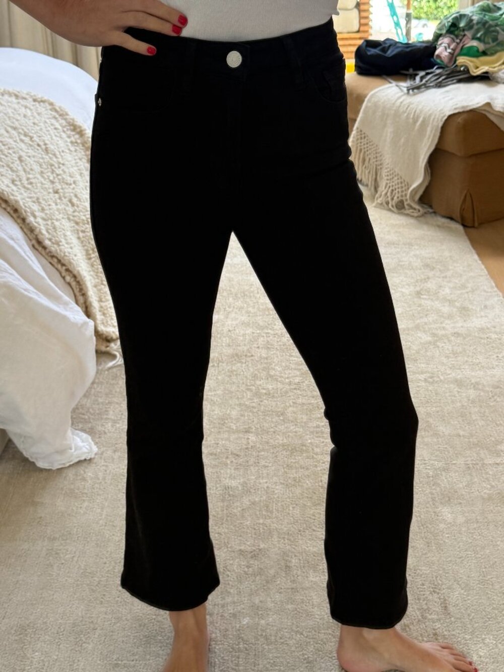 Frame Le Crop Mini Boot Black Jean